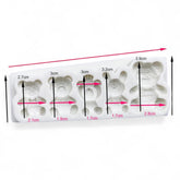 Molde Silicona Osos con Textura x 5